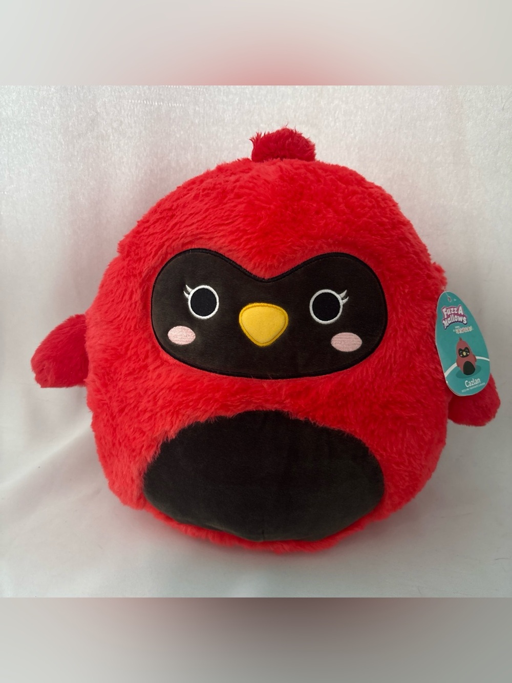 Squishmallows Fuzz A Mallows Cazlan Red Plush Bird 13’ brand new with tags